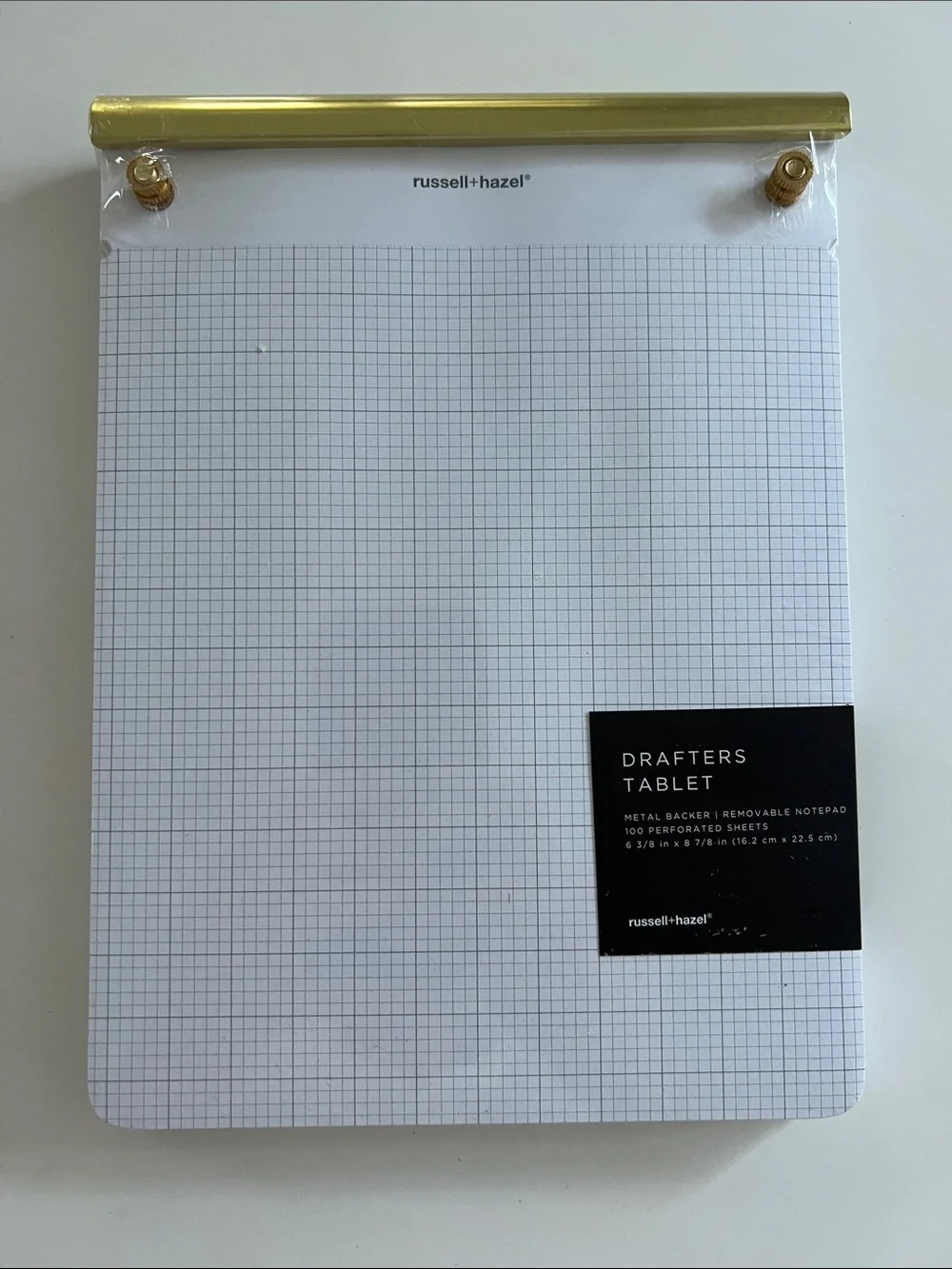 Russell+Hazel Drafting Tablet Notepad - White Grid — New in wrap